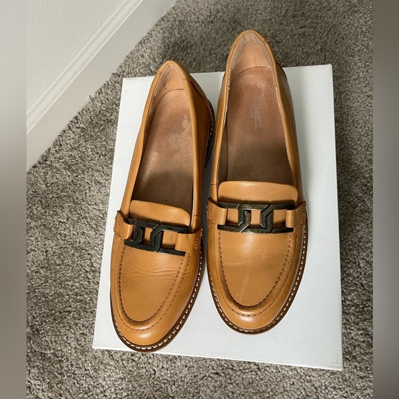 Rockport Shoes - Rockport Women's Kacey Chain Loafers Elegant Tan Career Comfy Bussines Size 8.5